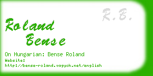 roland bense business card
